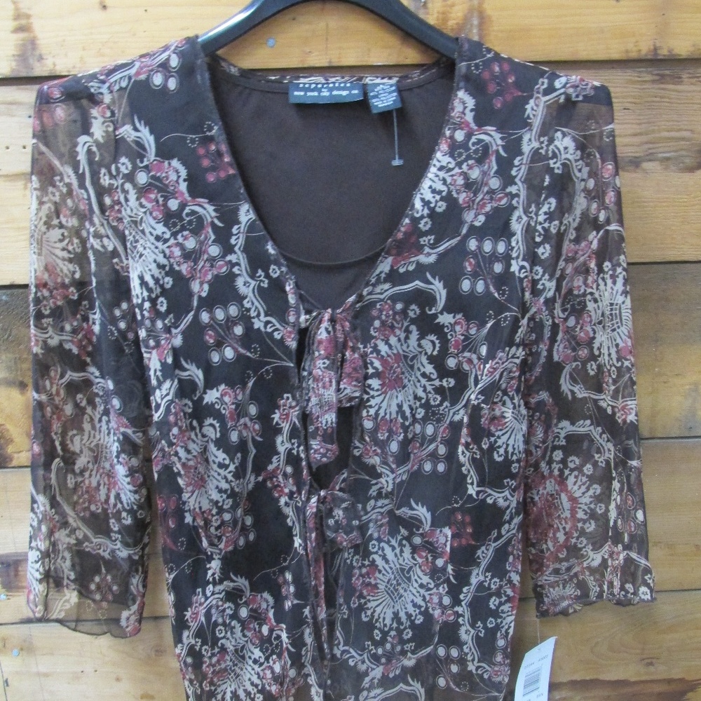 Silk Top By New York City Design Size Lg
